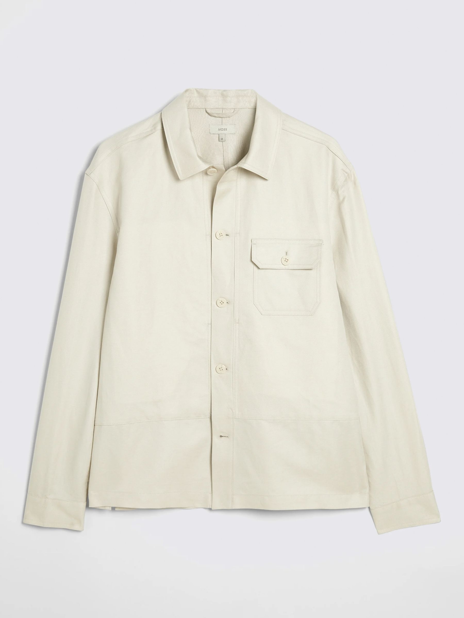 Buy Moss Linen Blend Worker Overshirt, Light Camel Online at johnlewis.com