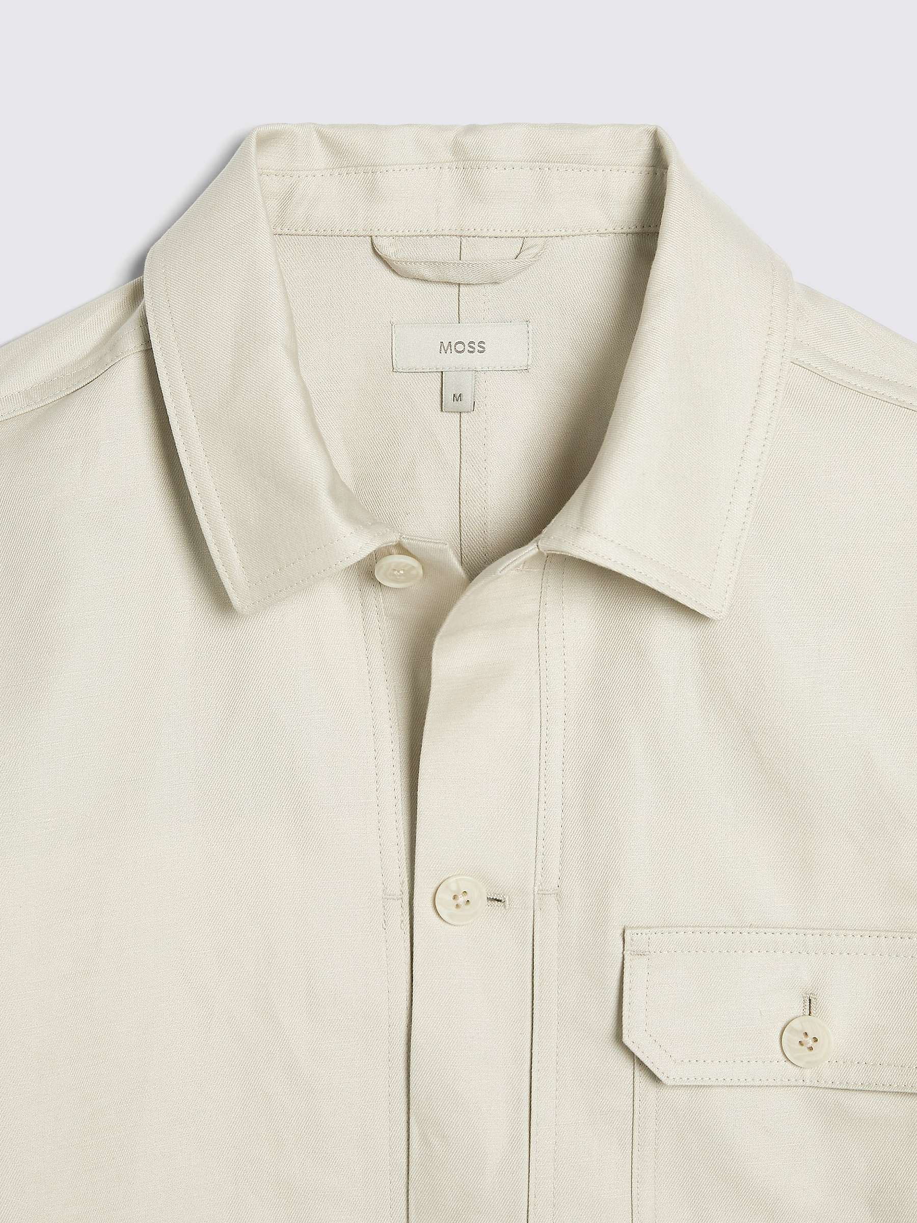 Buy Moss Linen Blend Worker Overshirt, Light Camel Online at johnlewis.com