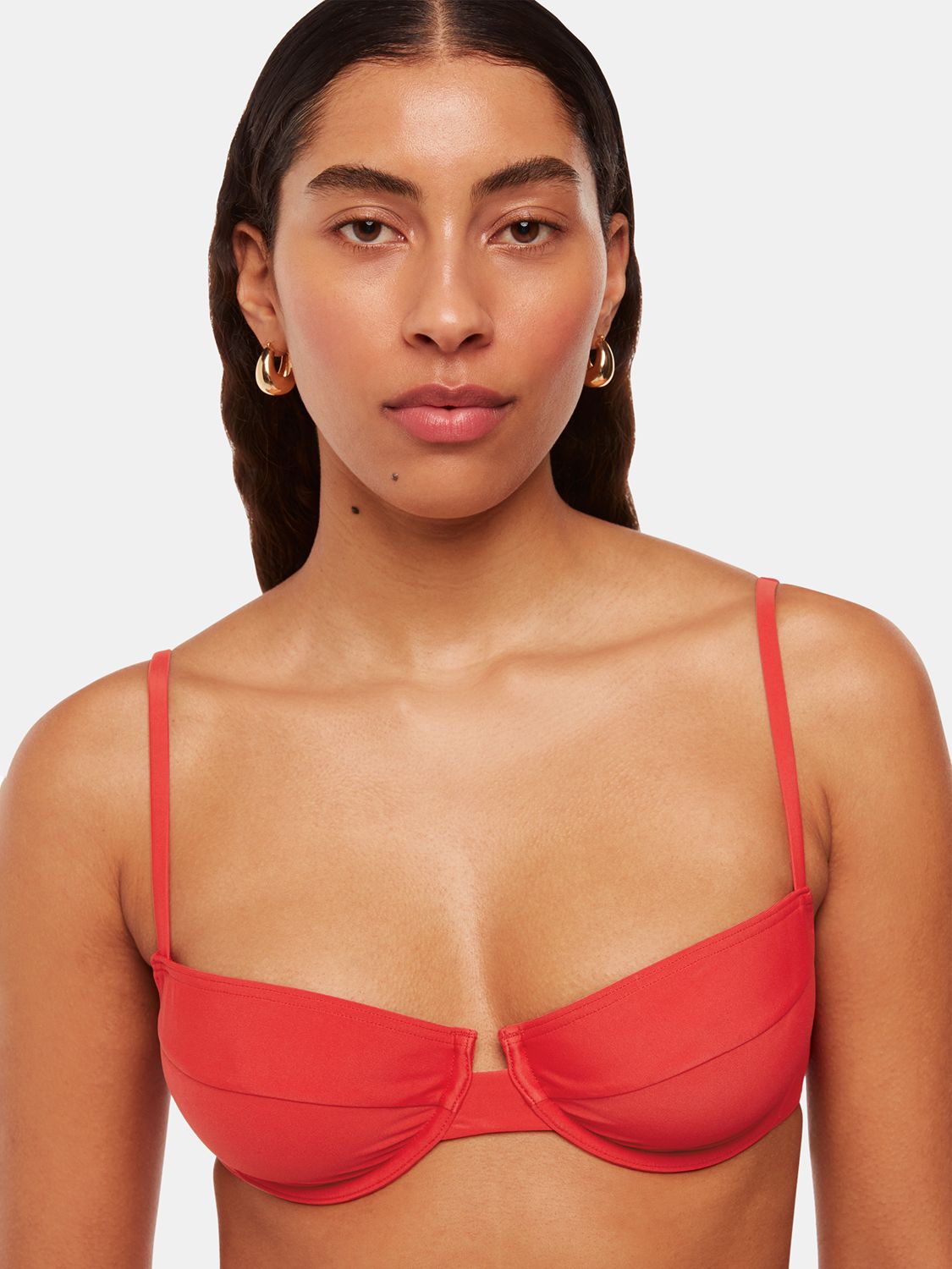 Whistles Lillie Underwired Bikini Top, Red, 6