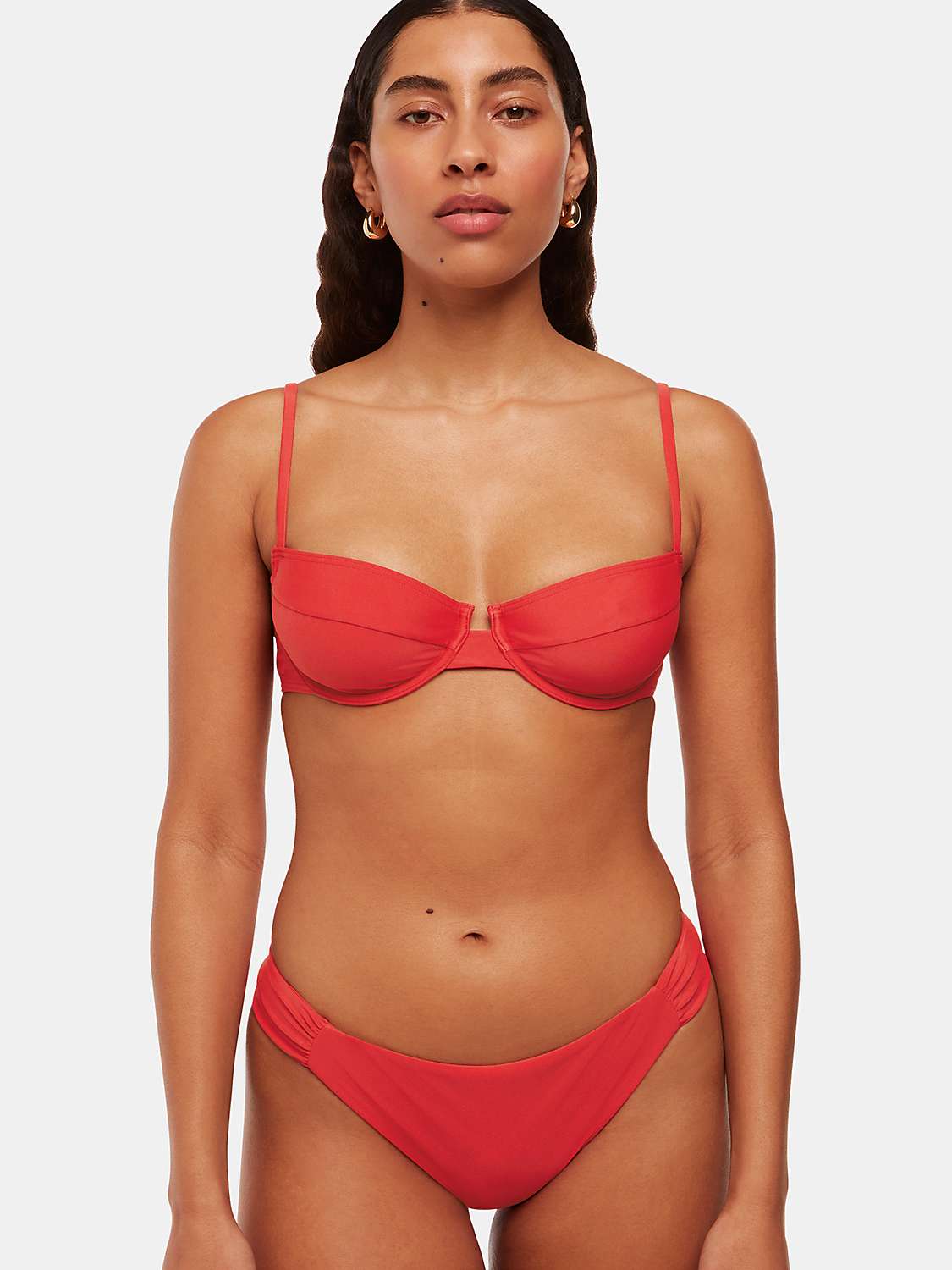 Buy Whistles Lillie Underwired Bikini Top, Red Online at johnlewis.com