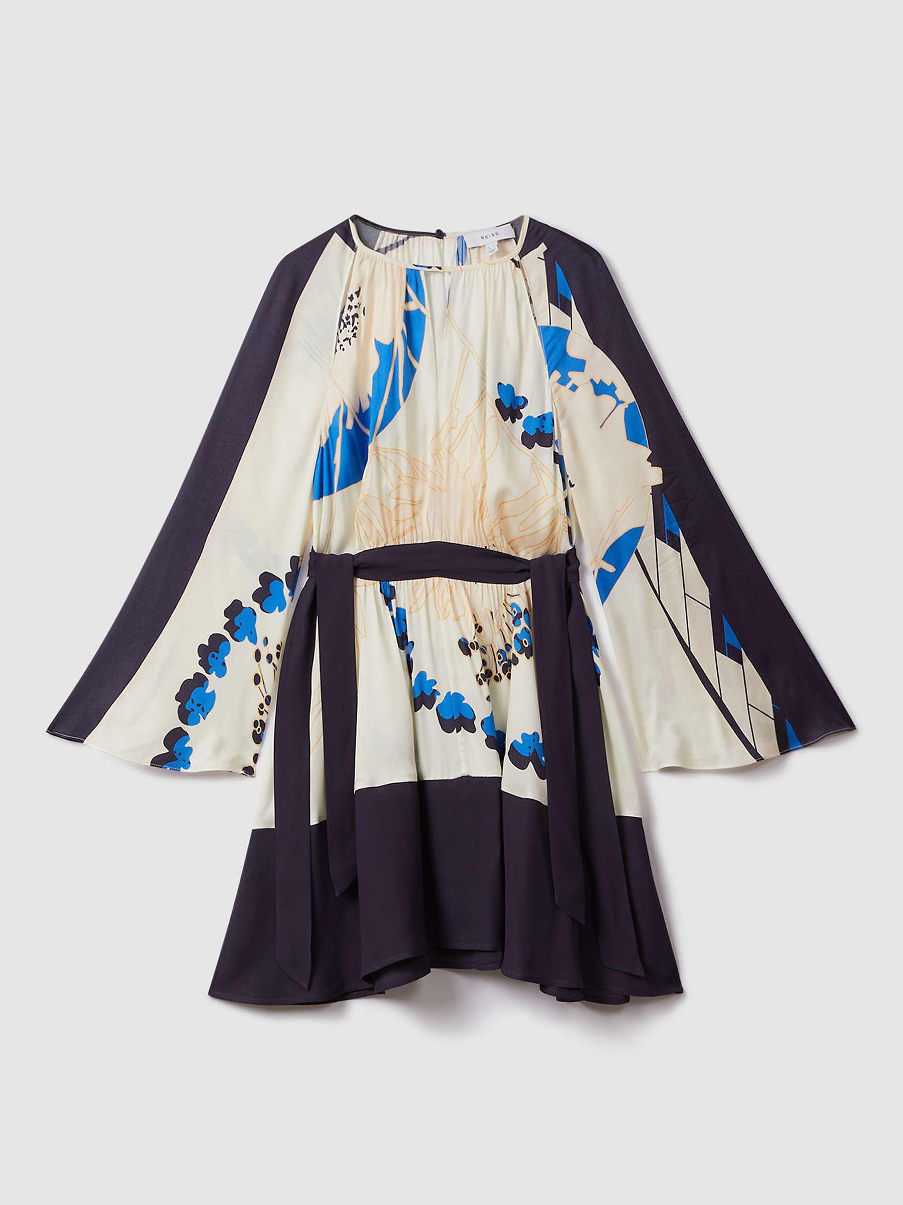 Buy Reiss Sasha Block Print Mini Dress, Blue/Multi Online at johnlewis.com