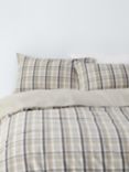 John Lewis Rubin Brush Check Cotton Duvet Cover Set, Natural