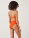 HUSH Harper Ribbed High Waist Bikini Bottoms, Orange