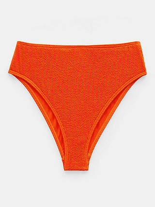 HUSH Harper High Waisted Rib Bikini Bottoms, Orange