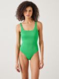 HUSH Lola Ribbed Scoop Back Swimsuit, Green