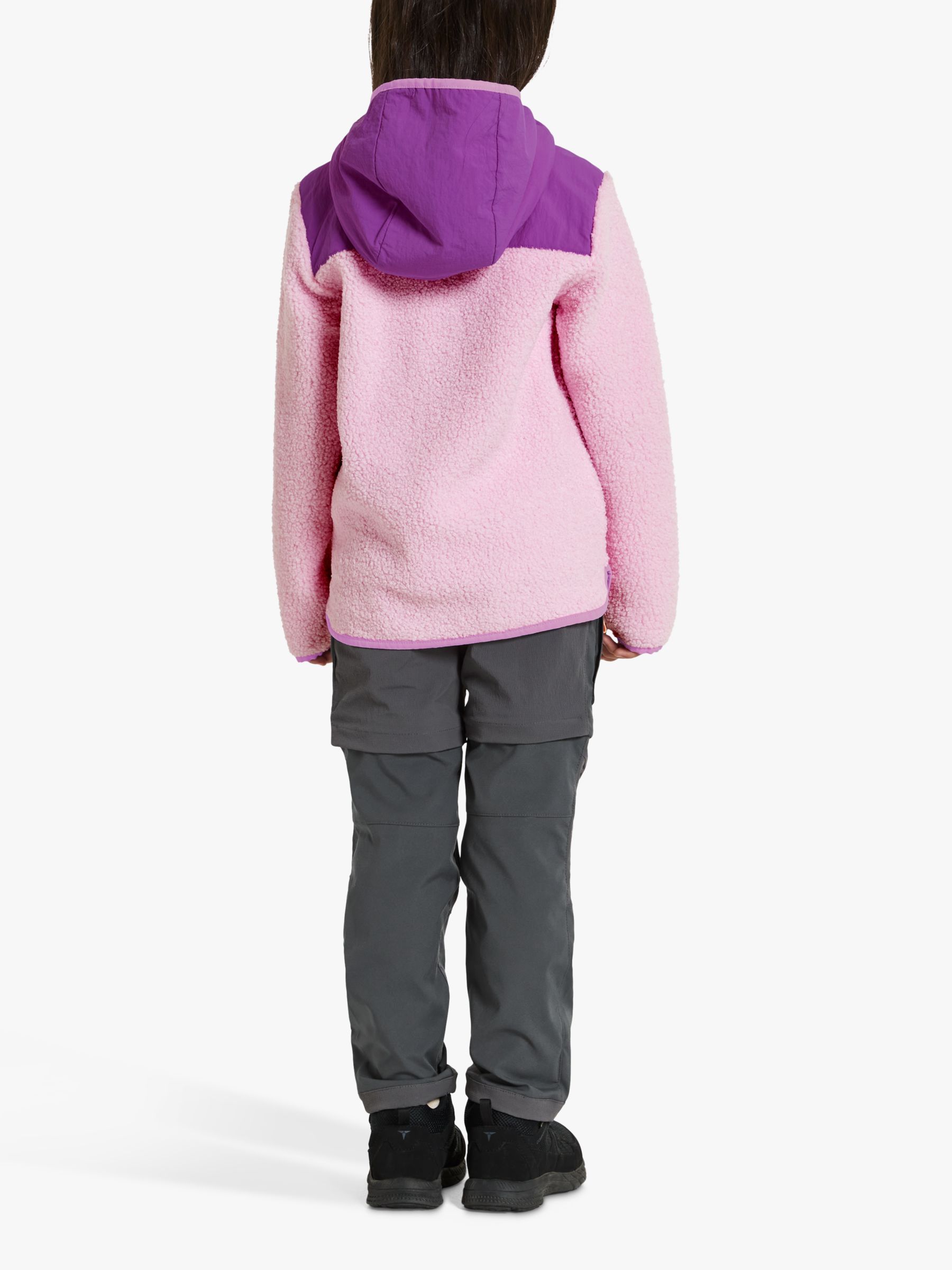 Didriksons Kids' Exa Zip Through Fleece, Orchid Pink, 4-5 years