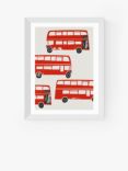 EAST END PRINTS Fox & Velvet 'London Buses' Framed Print