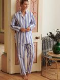 British Boxers Crisp Cotton Pyjama Set, Boat Blue Stripe