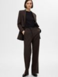 SELECTED FEMME Wide Leg Trousers, Coffee Bean