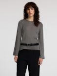 SELECTED FEMME Moon Fine Knit Top, Volcanic Ash