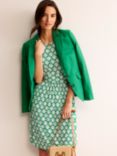 Boden Amelie Jersey Dress, Green Shells, Green Shells