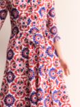 Boden Amy Cotton Shirt Midi Dress, Rubicondo Bloom