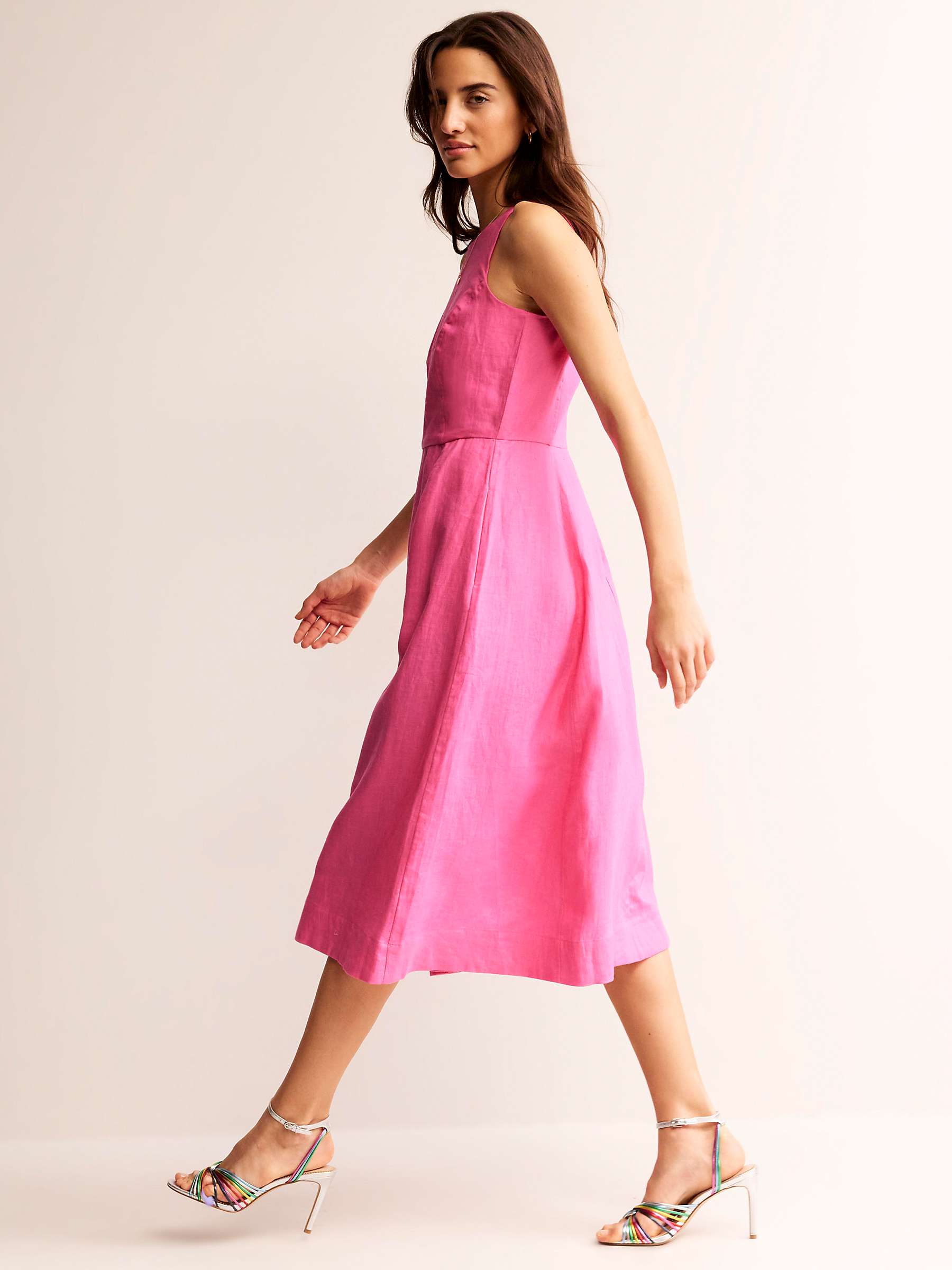 Buy Boden Carla Linen Midi Dress Online at johnlewis.com