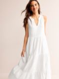 Boden Double Cloth Tiered Maxi Dress, White