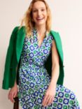 Boden Naomi Notch Jersey Maxi Dress, Green/Multi, Green/Multi