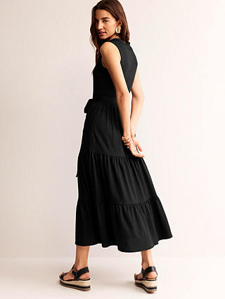 Boden Naomi Notch Jersey Maxi Dress, Black