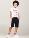 Tommy Hilfiger Kids' Go Team Tommy T-Shirt & Shorts Set, Blue Spell/Multi