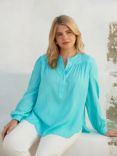 Live Unlimited Nehru Collar Blouse, Turquoise