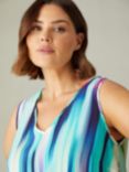Live Unlimited Curve Abstract Print Vest, Multi, Multi