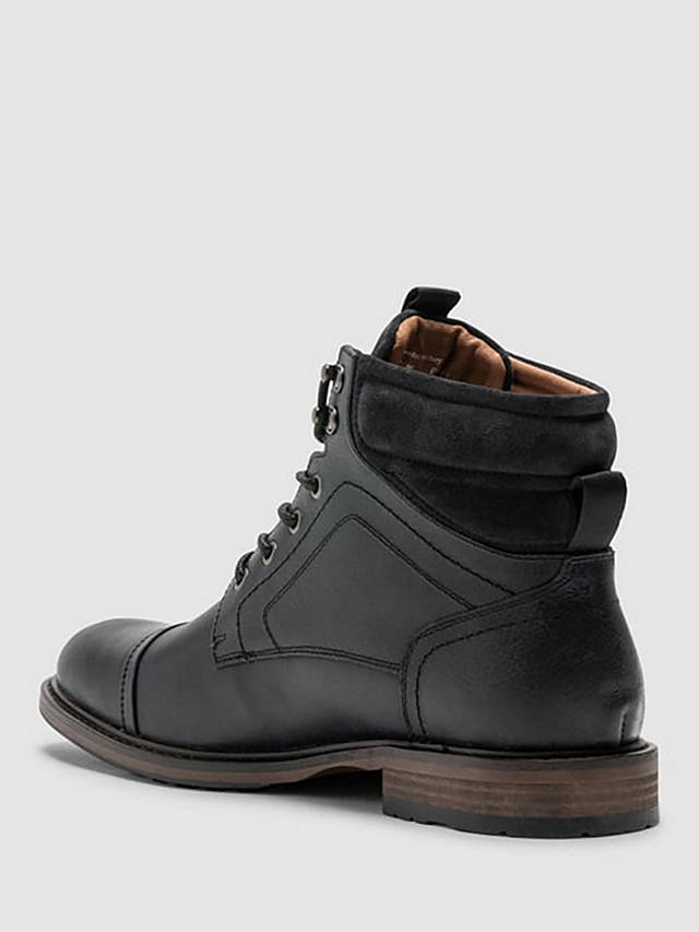 Rodd & Gunn Dunedin Leather Military Boots, Onyx Wash