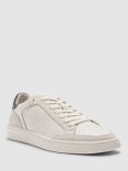 Rodd & Gunn Sussex Street Leather Lace-up Trainers, Chalk