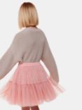 Whistles Kids' Izzy Tulle Mini Skirt, Dusty Pink