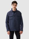 Rodd & Gunn The Cascades Linen Blend Shacket, Bluestone