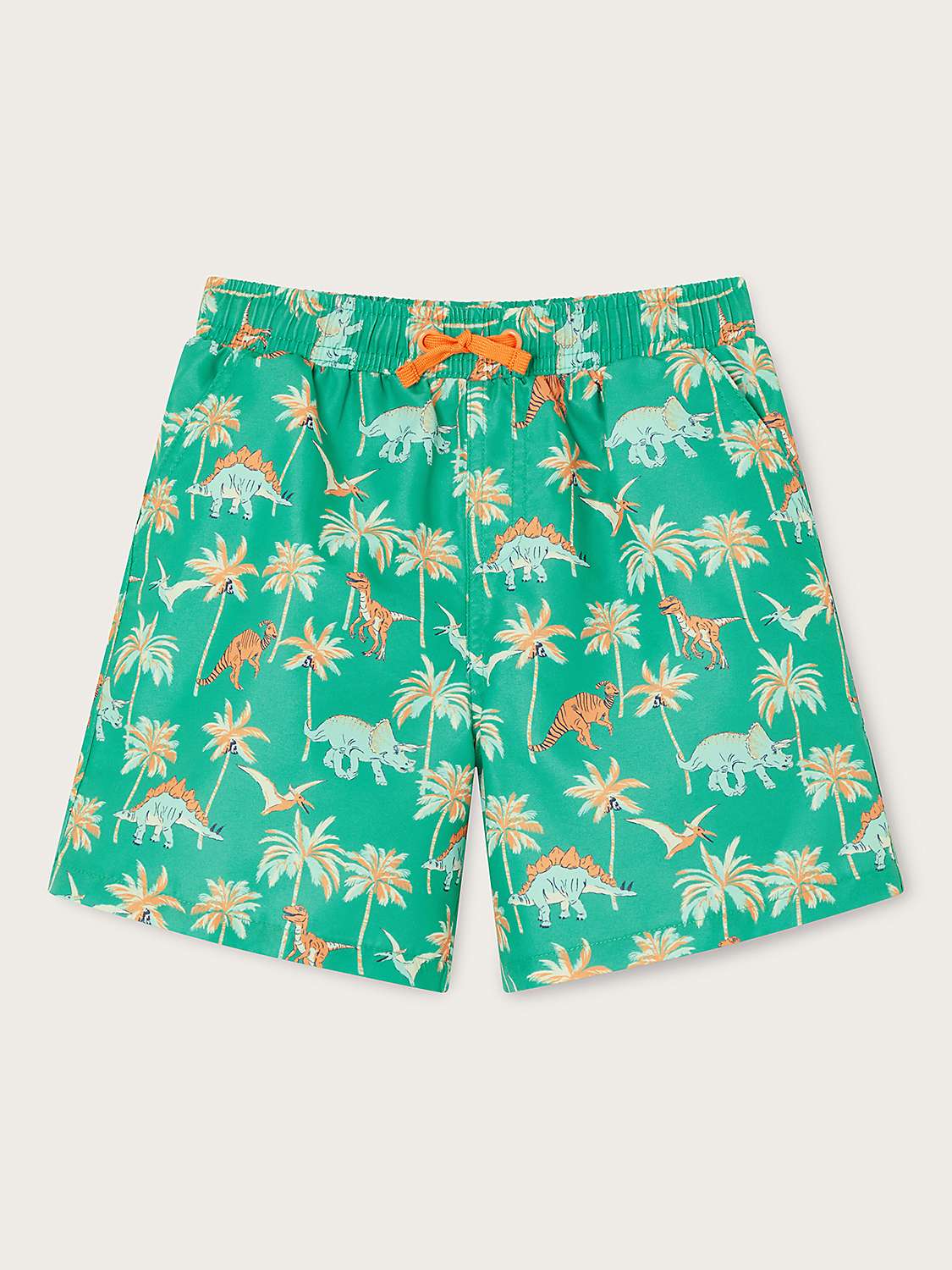 Buy Monsoon Kids' Dino Palm Tree Print Swim Shorts, Green Online at johnlewis.com