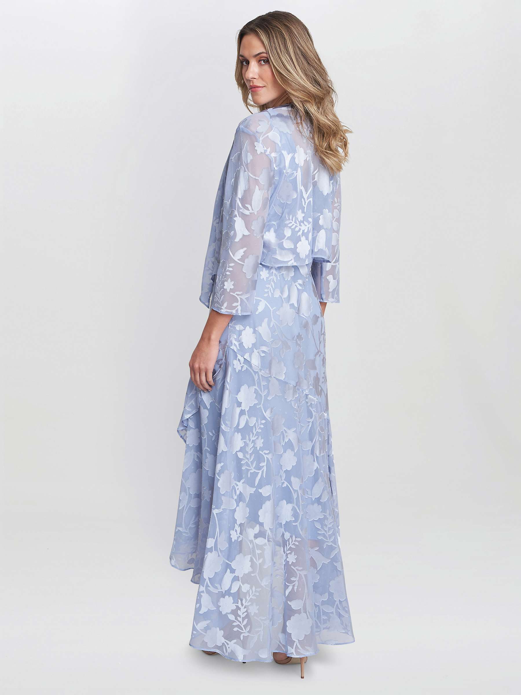 Buy Gina Bacconi Barbara Cascade Jacket And Midi Dress, Hydrangea Online at johnlewis.com