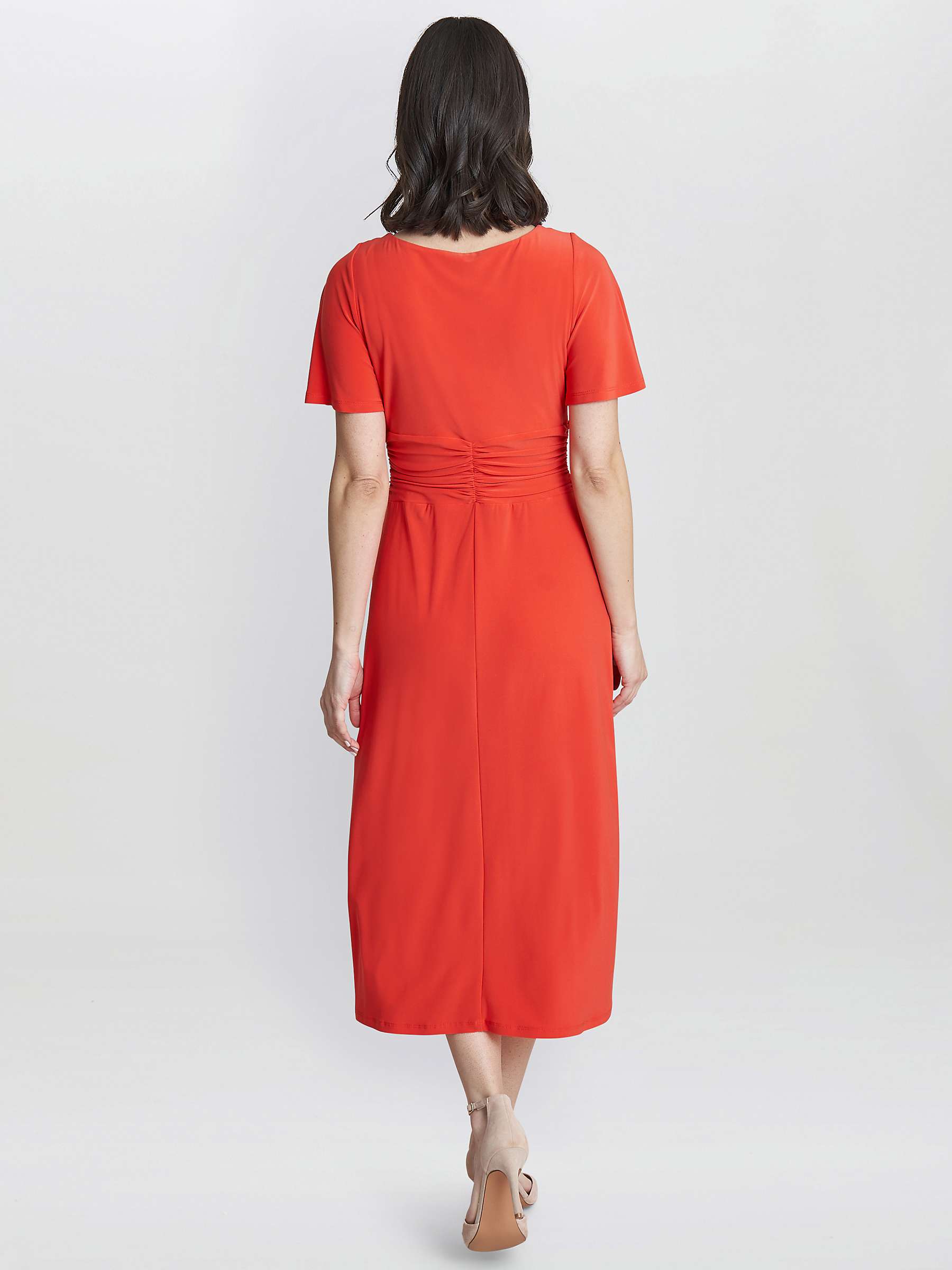Buy Gina Bacconi Frieda Midi Jersey Dress, Orange Online at johnlewis.com