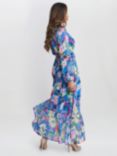 Gina Bacconi Iona Stand Collar Floral Maxi Dress, Multi