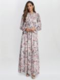 Gina Bacconi Thea Floral Maxi Dress, White/Multi