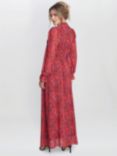 Gina Bacconi Thea Abstract Print Maxi Dress, Red