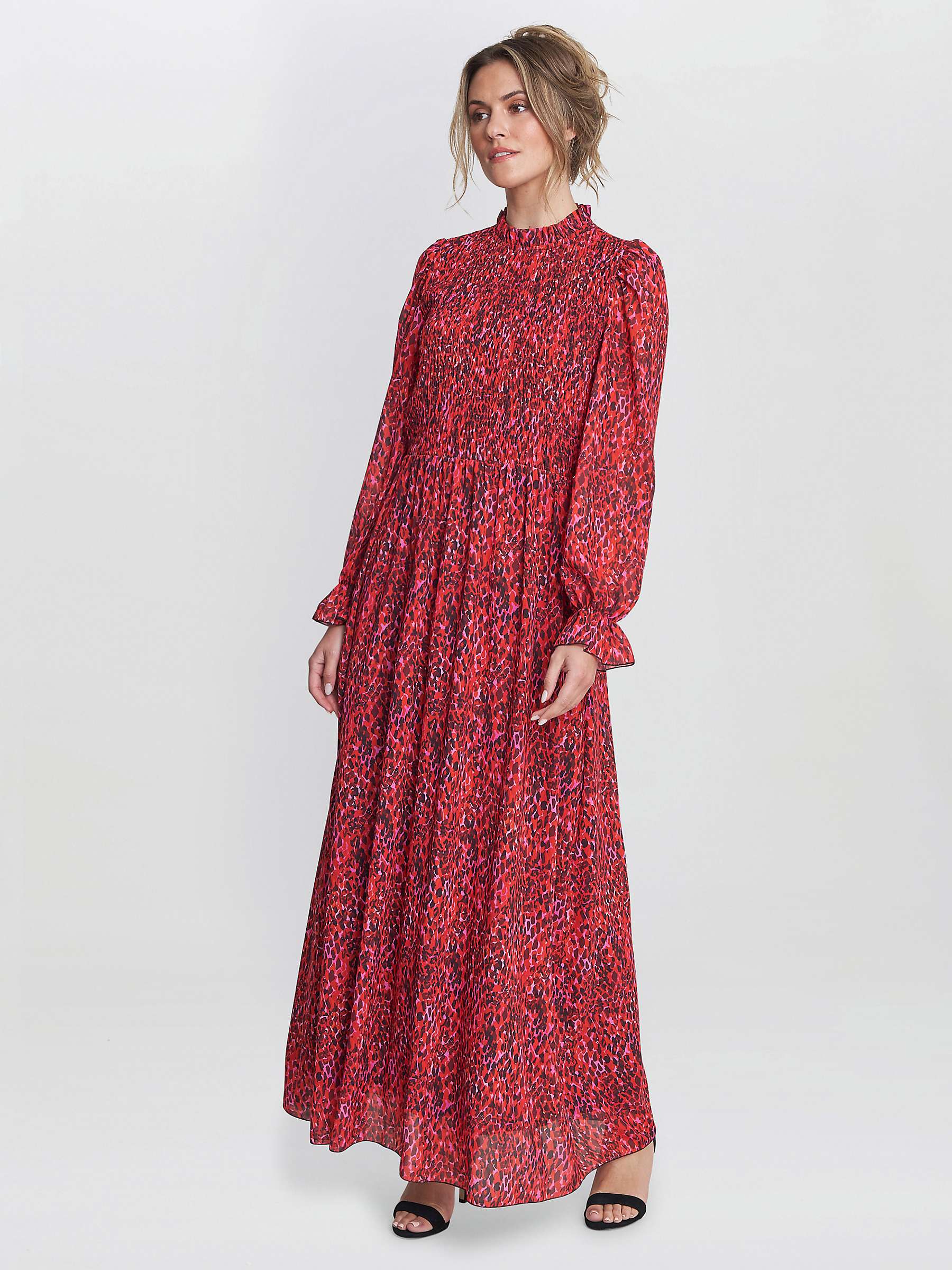 Buy Gina Bacconi Thea Abstract Print Maxi Dress, Red Online at johnlewis.com