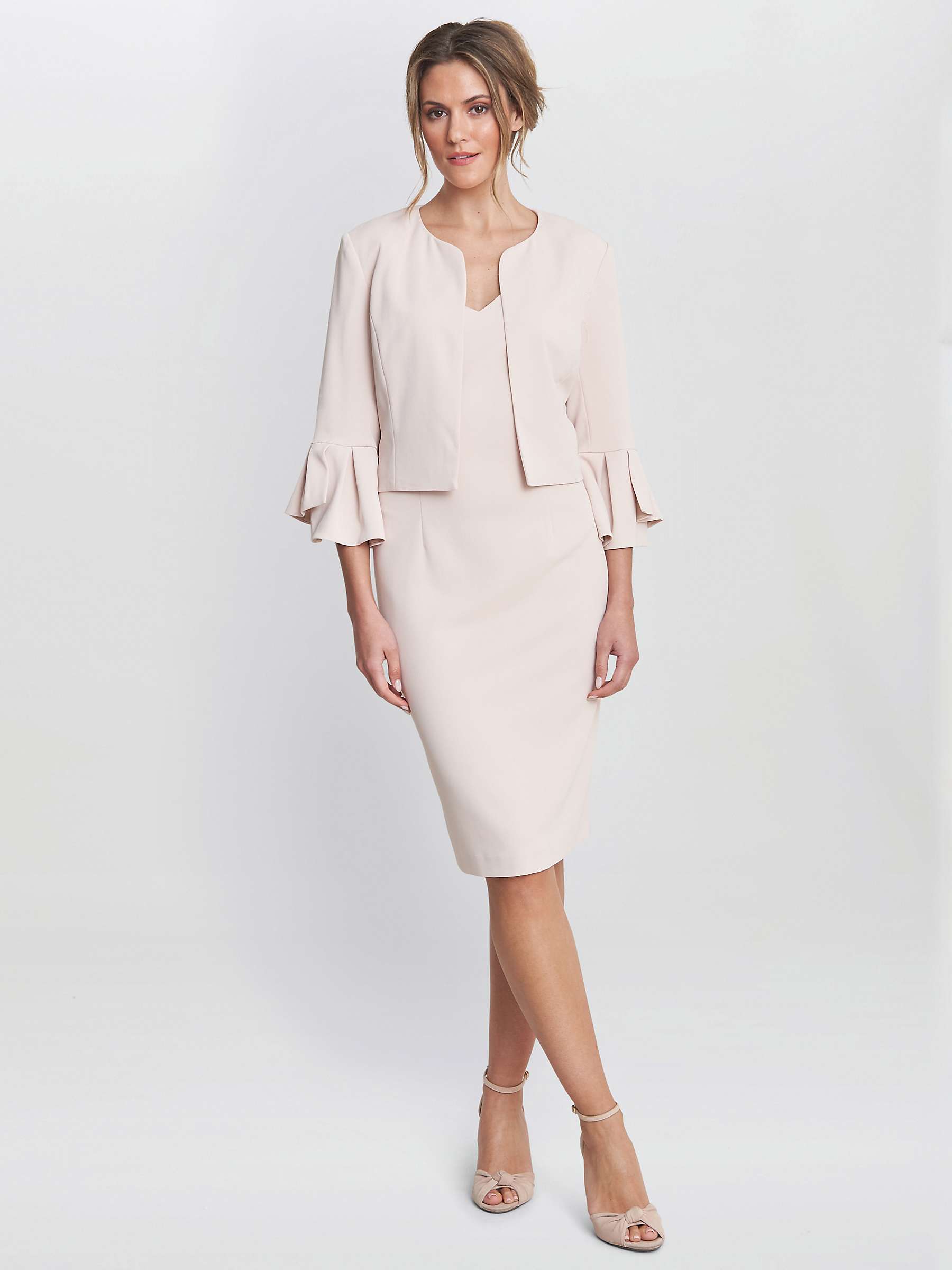 Buy Gina Bacconi Melissa Crepe Dress And Jacket, Antique Rose Online at johnlewis.com