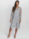 Gina Bacconi Petite Leila Lace Mock Jacket Dress, Dove