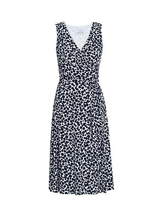 Gina Bacconi Dolly Fit And Flare Jersey Dress, Navy/White