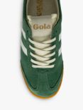 Gola Classics Elan Suede Lace Up Trainers, Evergreen