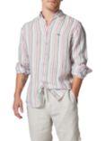 Rodd & Gunn Gimmerburn Linen Slim Fit Long Sleeve Stripe Shirt, Snow