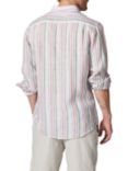Rodd & Gunn Gimmerburn Linen Slim Long Sleeve Stripe Shirt, Snow