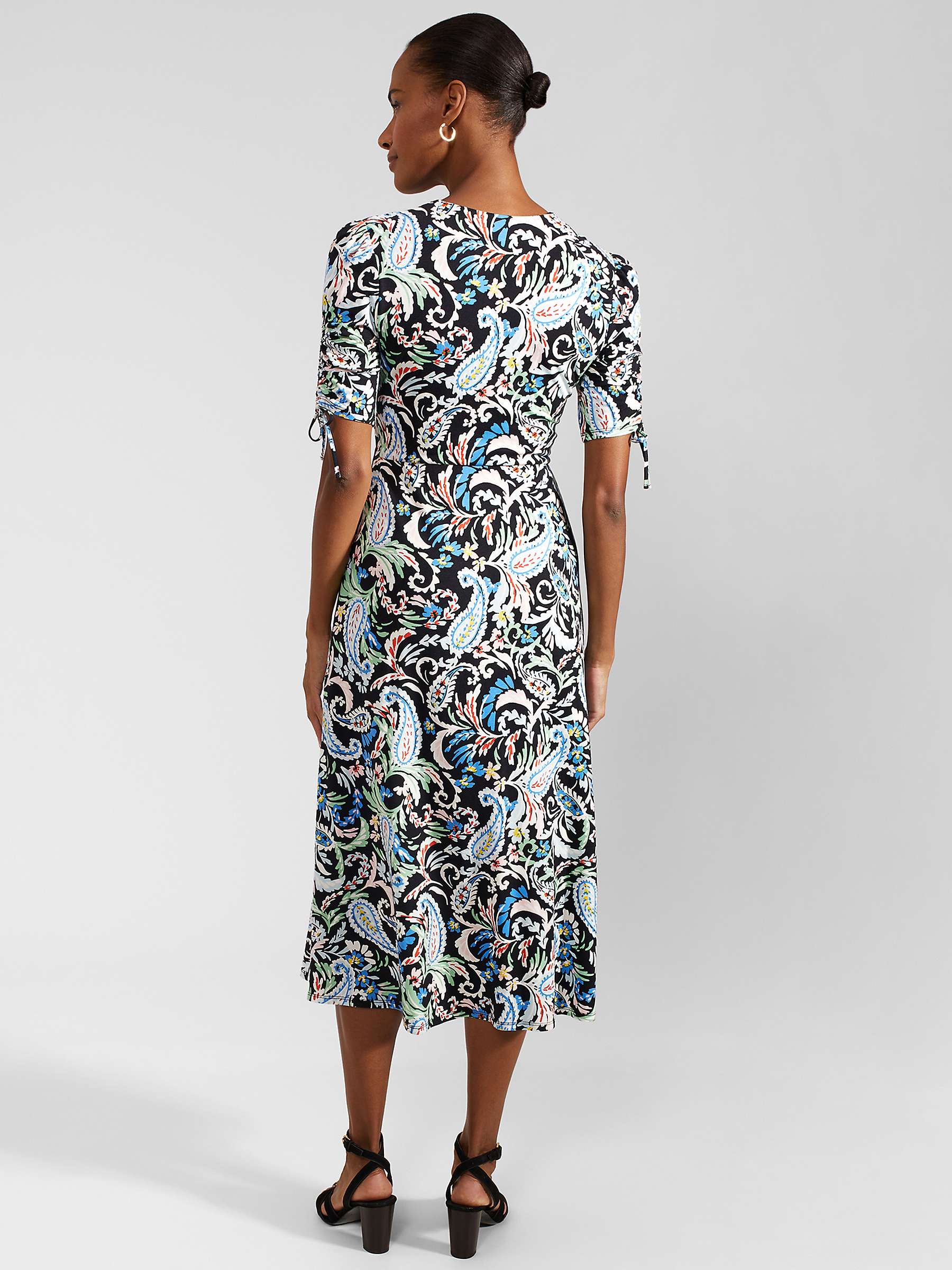 Buy Hobbs Charlotte Floral Print Jersey Midi Dress, Multi Online at johnlewis.com