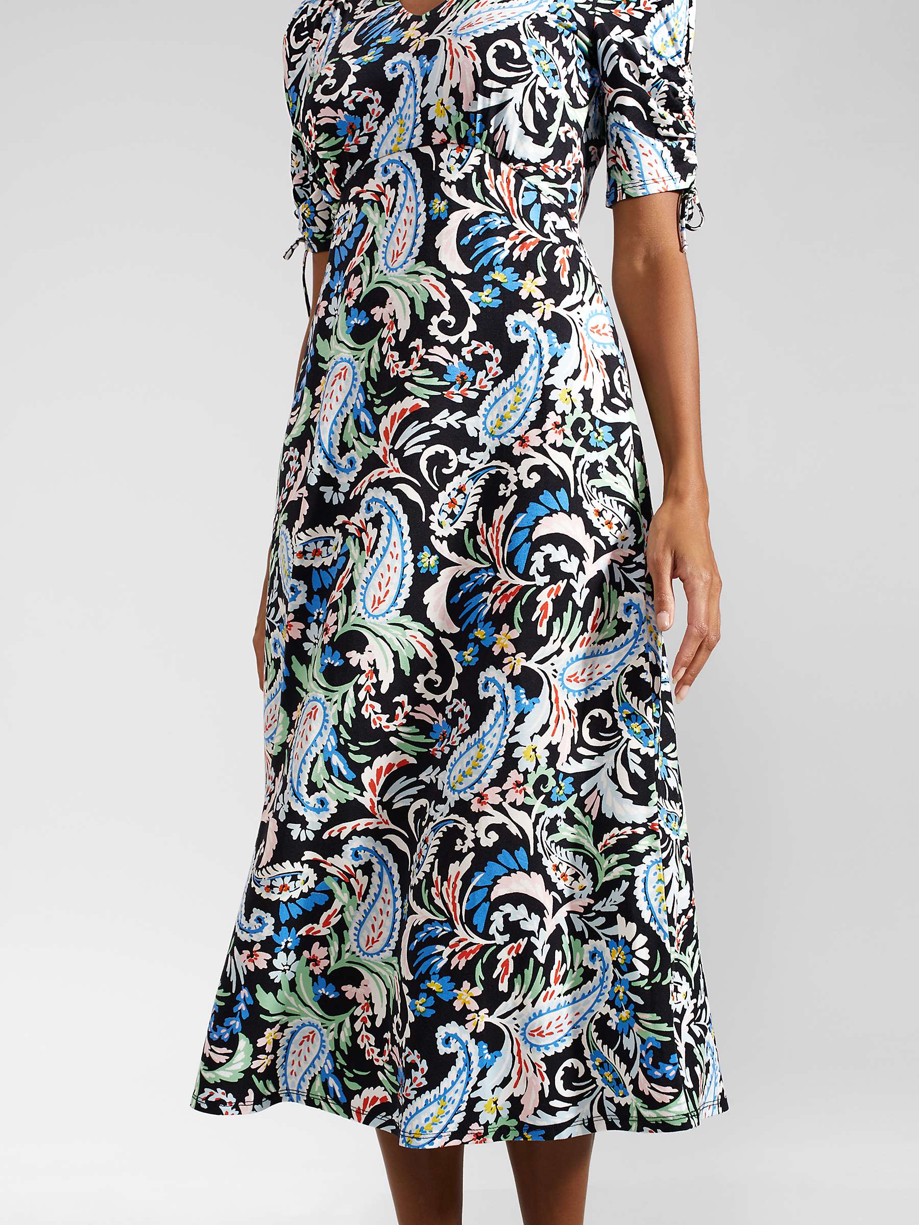 Buy Hobbs Charlotte Floral Print Jersey Midi Dress, Multi Online at johnlewis.com