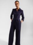 Hobbs Ceira Linen Jumpsuit, True Navy