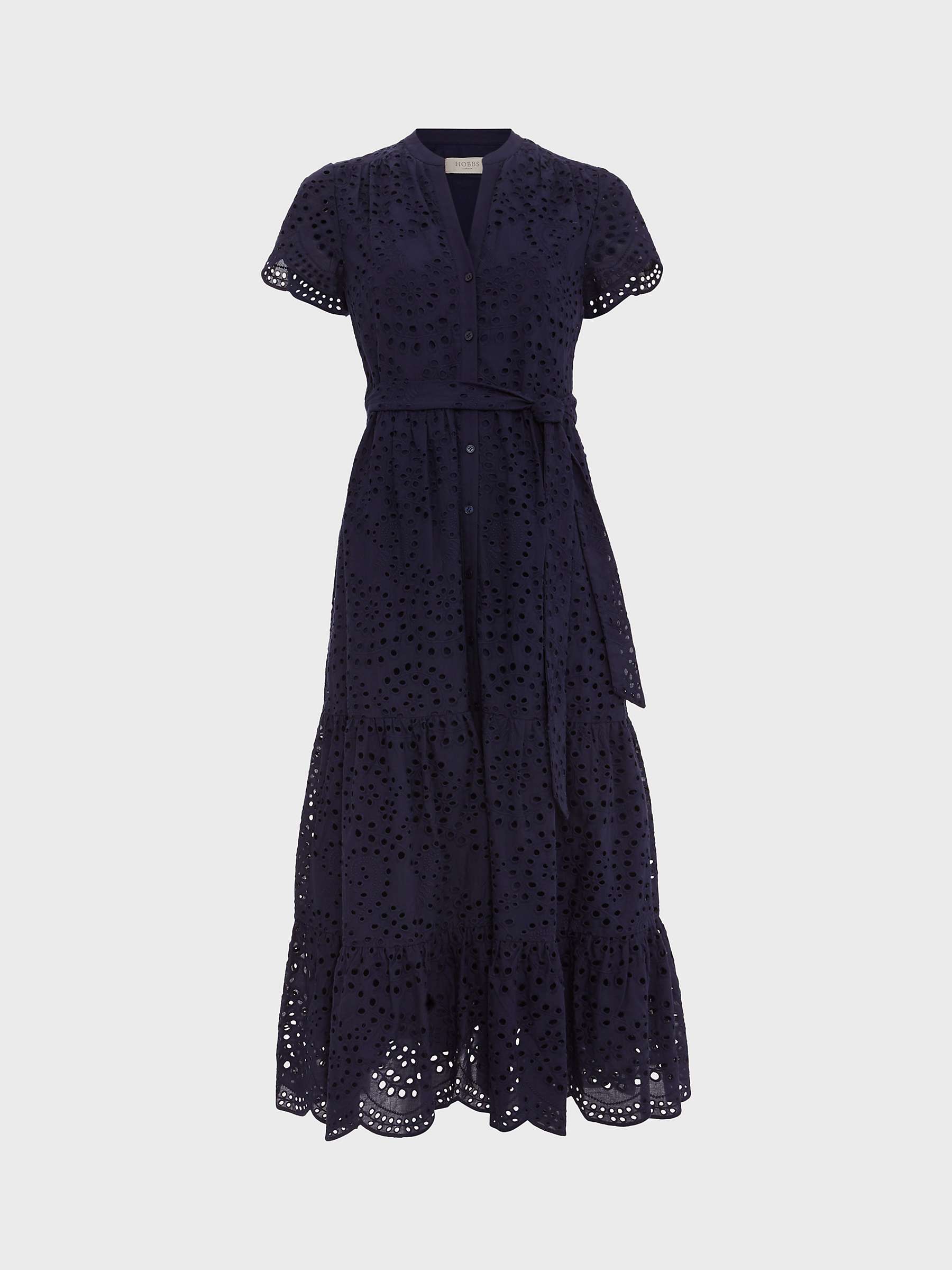 Buy Hobbs Rhianne Midi Dress, True Navy Online at johnlewis.com