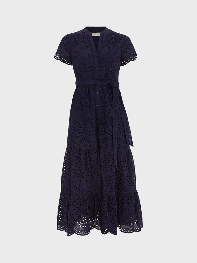 Hobbs Rhianne Midi Dress, True Navy