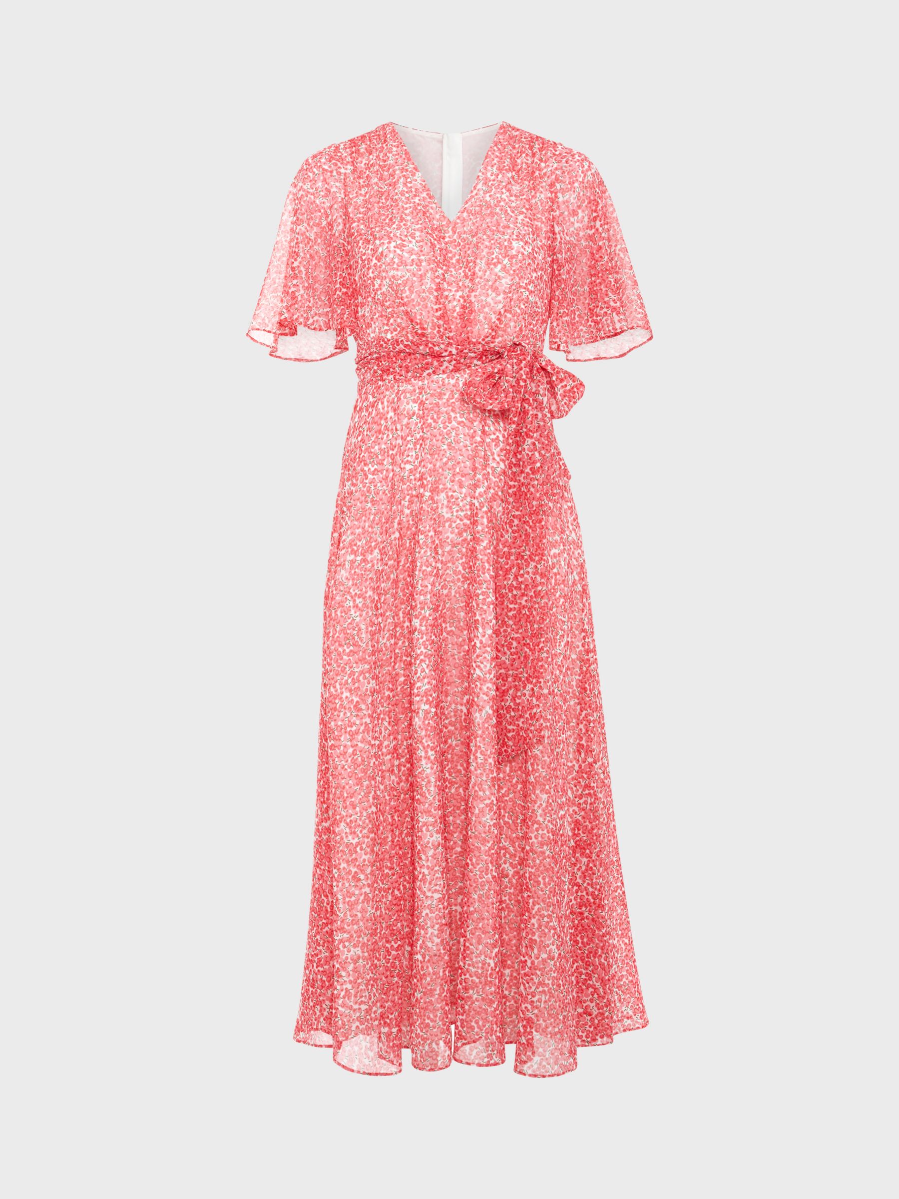 Buy Hobbs Marie Abstract Print Midi Dress, Ivory/Multi Online at johnlewis.com
