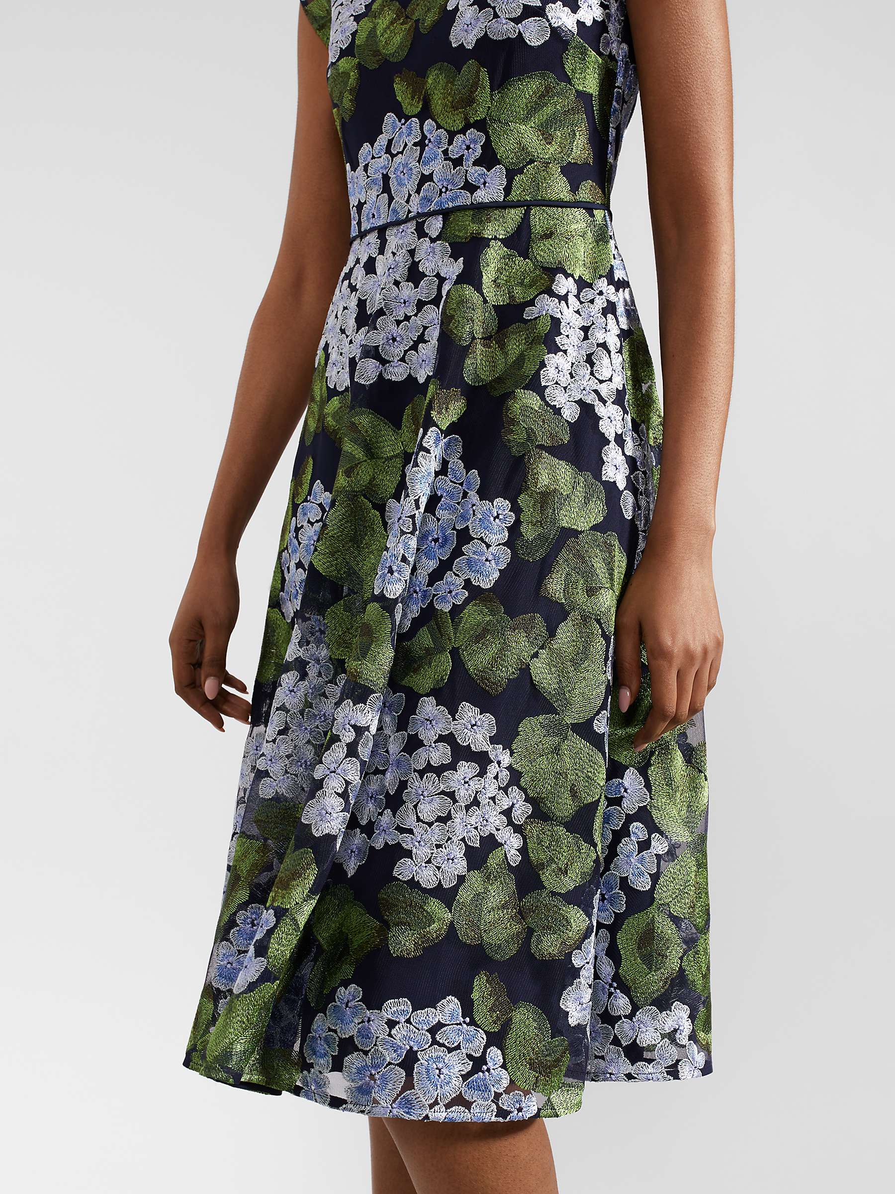 Buy Hobbs Tia Floral Embroidery Dress, Navy/Multi Online at johnlewis.com