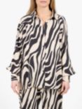 Tutti & Co Adorn Abstract Print Oversized Shirt, Black/Stone