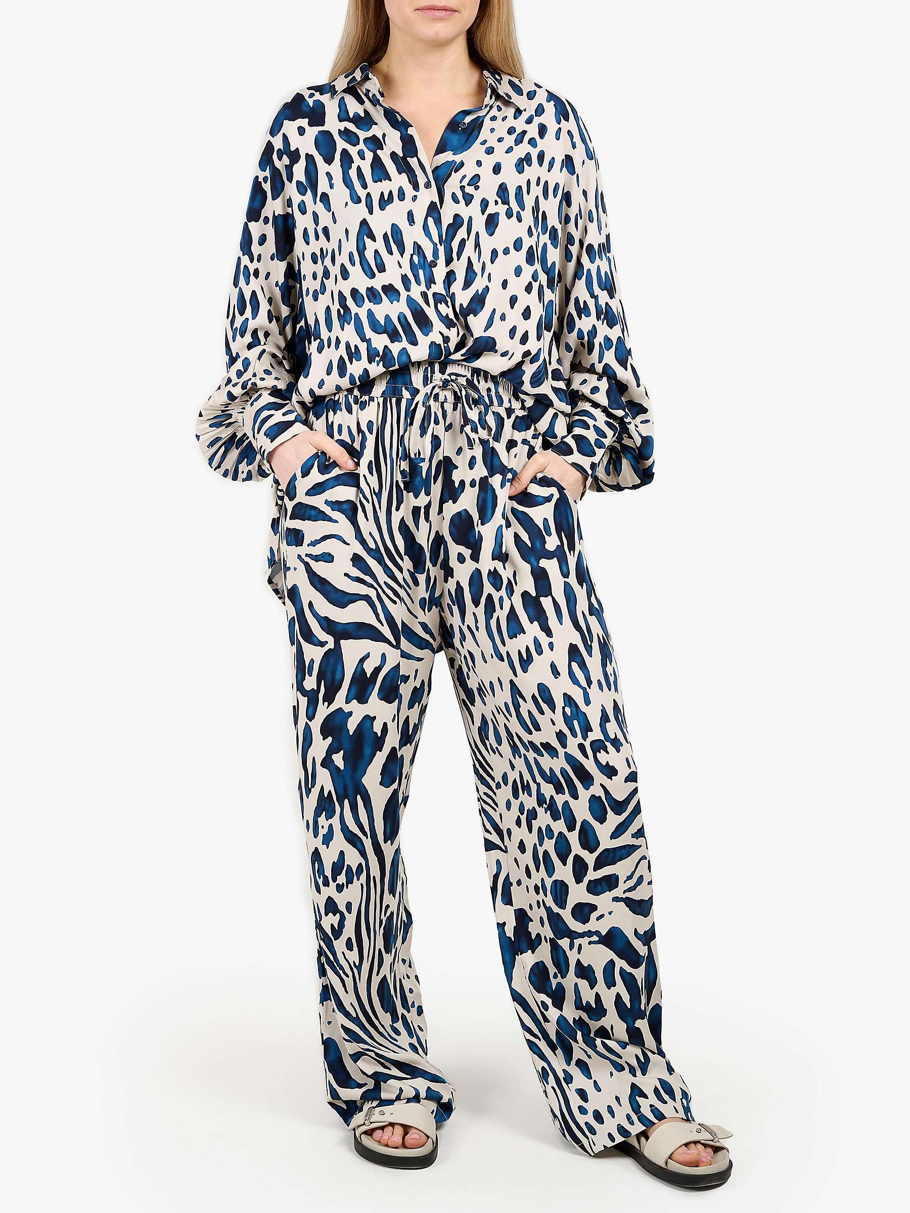 Buy Tutti & Co Praise Abstract Print Oversized Shirt, Blue/Multi Online at johnlewis.com