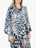 Tutti & Co Praise Abstract Print Oversized Shirt, Blue/Multi